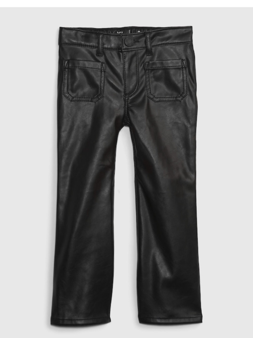 Black Faux Leather Flare Pants - Baby Gap - Toddler (12-18 months)